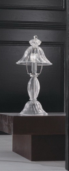 Voltolina Laguna 1L Table Lamp Crystal Nickel